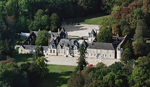Aerial view of the château