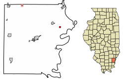 Location of Phillipstown in White County, Illinois.