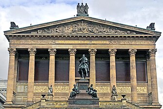 Neoclassical pediment of the Alte Nationalgalerie, Berlin, Germany, by Friedrich August Stüler and Heinrich Strack, 1865-1869[31]