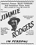 1928 advertisement promoting Rodgers as "America's Blue Yodeler"