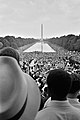 Image 39Crowds surrounding the Reflecting Pool, during the August 28 1963 March on Washington for Jobs and Freedom. An estimated 200,000 to 500,000 people participated in the march, which featured Martin Luther King Jr.'s famous "I Have a Dream" speech. It was a major factor leading to the passage of the Civil Rights Act of 1964 and the 1965 Voting Rights Act. The march was also condemned by the Nation of Islam and Malcolm X, who termed it the "farce on Washington".