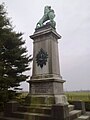 Brunswick Monument in Baisy-Thy. The German caption reads : Frederick-William Duke of Brunswick and Luneburg fought ahead of his troops and fell not far from this place on 16 June 1815.[4]