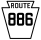 Pennsylvania Route 886 marker