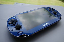 PCH-1000 model PlayStation Vita in "Sapphire Blue" colour.