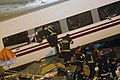 Rescuers at the Santiago de Compostela derailment