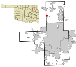 Location of within Tulsa County, and the state of Oklahoma