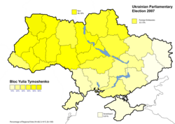 Bloc Yulia Tymoshenko results