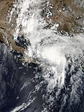 Nineteen-E making landfall in Baja California Sur on September 19