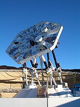 AMiBA, a Cosmic Microwave Background experiment located in Hawaii, during construction in June 2006