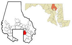 Location of Rosedale, Maryland