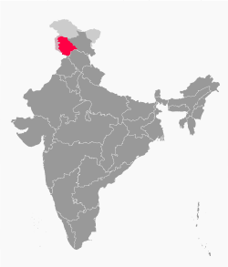 Jammu and Kashmir with disputed territories