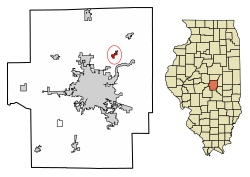 Location in Macon County, Illinois