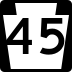 Pennsylvania Route 45 marker