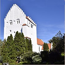 Tranebjerg church, fortified church tower, Denmark