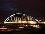 The Edna M. Griffin Memorial Bridge at night
