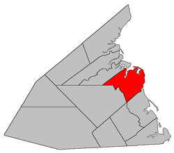 Location within Kent County, New Brunswick