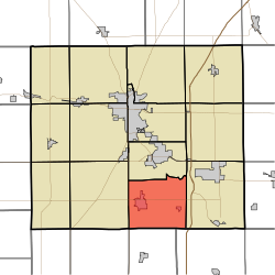 Location of Fairmount Township in Grant County
