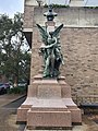 Memorial statue for Russell located adjacent to the School of Chemical and Biomolecular Engineering and the PNR Building at the University of Sydney