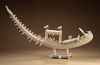 A carved ivory barge from Murshidabad, India