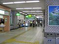 The ticket vending machines and ticket barriers in September 2006