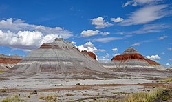 The Tepees of Petrified Forest National Park, which contain the remnants of a Triassic floodplain