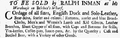 Newspaper item, Boston Post-Boy, 1750