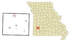Location of Arcola, Missouri