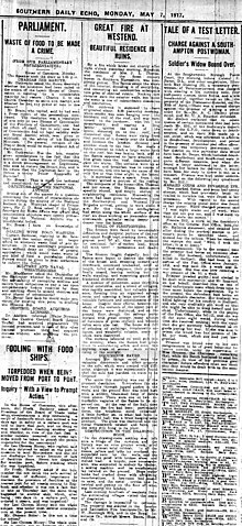 Daily Echo Monday May 7th 1917