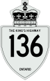 King's Highway 136 marker