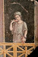Ancient Roman woman on a balcony (9–14 CE), Getty Villa