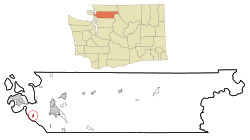 Location of La Conner, Washington
