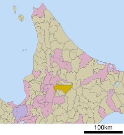 Location of Biei in Hokkaido (Kamikawa Subprefecture)
