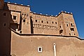 Upper walls and balconies of the kasbah, seen from the entrance courtyard