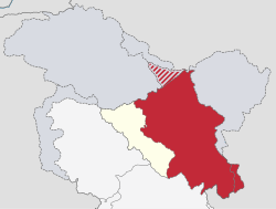 Location of Leh district in Ladakh