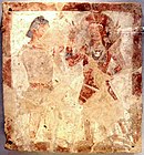 Kushan worshipper with Pharro, Bactria, 3rd century AD.[18]
