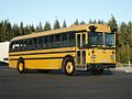 Former Snoqualmie Valley School District bus number 26, seen here renumbered for private use under #3. This Gillig is a final-generation 1979-1982 Transit Coach. Uploaded and used on the Gillig Transit Coach School Bus article.