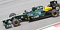 Vitaly Petrov driving the CT01 at the 2012 Malaysian Grand Prix.