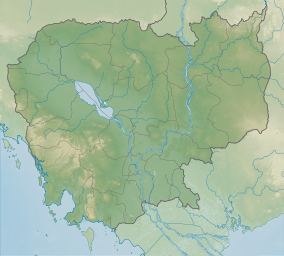 Map showing the location of Central Cardamom Mountains National Park