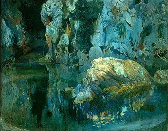 The Rock in the Pond (circa 1903). 102 × 128 cm. Museu Nacional d'Art de Catalunya.
