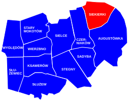 Location within Mokotów district