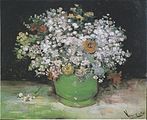 Bowl with Zinnias and Other Flowers also Vase with Zinnias and Other Flowers, 1886, National Gallery of Canada, Ottawa, Canada (F251)