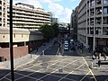 Aldersgate Street, south side from the Barbican highwalk