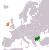 Location map for Bulgaria and Ireland.