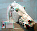 Chariot horse of Selene from facade of the Parthenon in 3D.