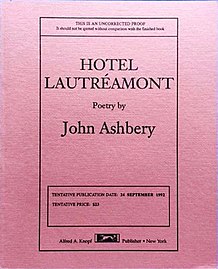 Hotel Lautréamont (1992, uncorrected proof)