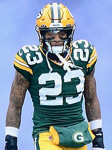 Jaire Alexander in uniform during a game