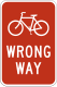 Wrong Way for Cyclists