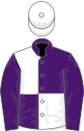 Purple and white quartered, purple sleeves, white cap