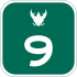 Motorway Route 9 shield}}