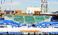 Temporary center field bleachers added for the 2012 NHL Winter Classic